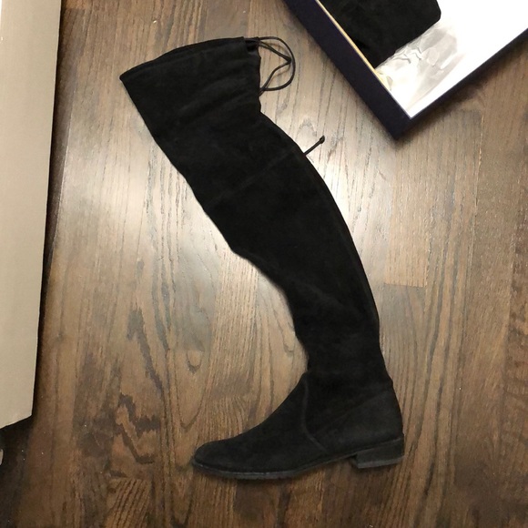 Stuart Weitzman Lowland Boots - Black Suede - Picture 4 of 6